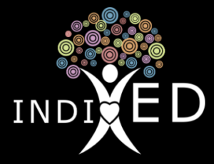 The INDIXED logo displays a stylized person forming a tree trunk with colorful concentric circles as leaves.