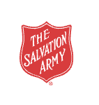 The official red shield logo of The Salvation Army features white text.