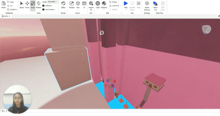 Roblox Obstacle Course with Cherry Blossom Setting
