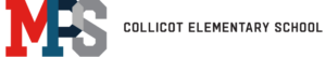 Stylized red, blue, and gray 'MPS' logo for Collicot Elementary