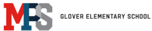 Red, blue, and gray MPS logo with "Glover Elementary School" text.