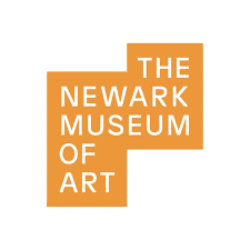 The Newark Museum of Art logo displays its name in white text on an orange, L